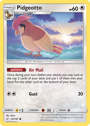 Pidgeotto (123) - SM  Team Up