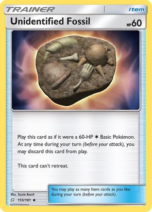 Unidentified Fossil (155/181) [Sun & Moon: Team Up] | Silver Goblin