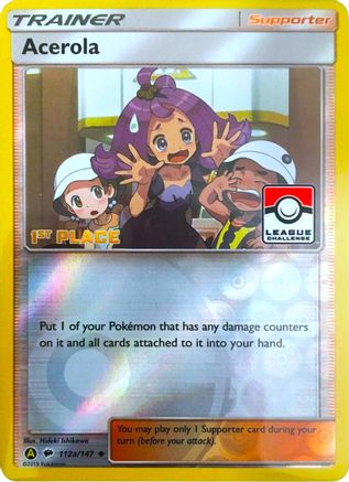 Acerola - 112a/147 (League Challenge) [1st Place] (112a) Reverse Holofoil - League & Championship Cards