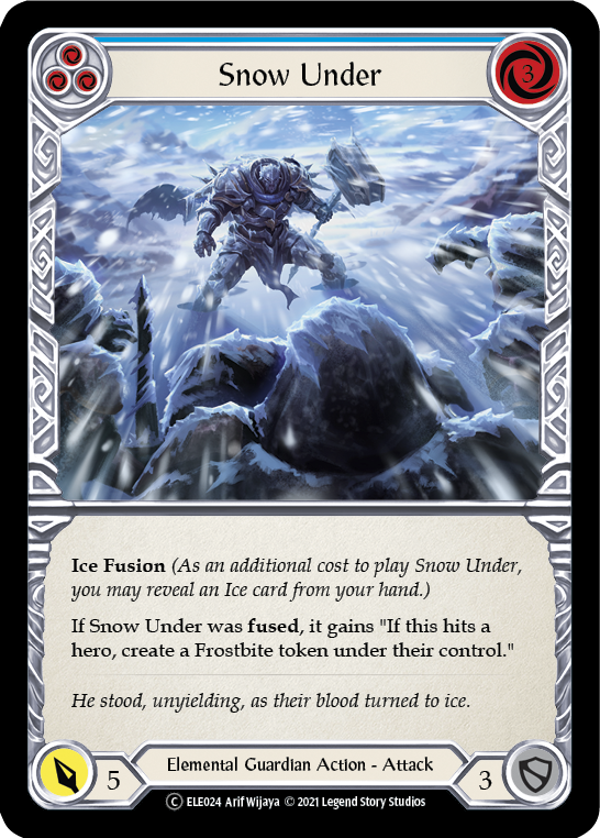 Snow Under (Blue) [U-ELE024] (Tales of Aria Unlimited)  Unlimited Rainbow Foil | Silver Goblin