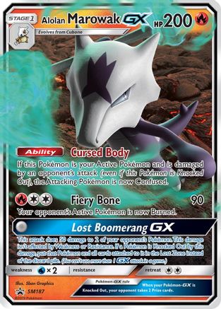 Alolan Marowak GX - SM187 (SM187) Holofoil - SM Promos