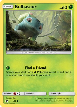 Bulbasaur (1/18) [Sun & Moon: Detective Pikachu] | Silver Goblin