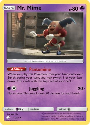 Mr. Mime (11) Holofoil - Detective Pikachu