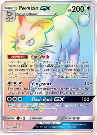 Persian GX (227/214) [Sun & Moon: Unbroken Bonds] | Silver Goblin