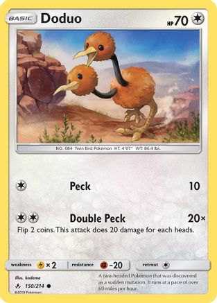 Doduo (150/214) [Sun & Moon: Unbroken Bonds] | Silver Goblin