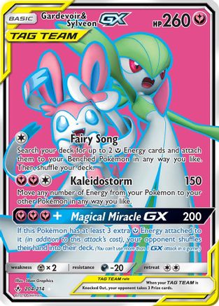 Gardevoir & Sylveon GX (204/214) [Sun & Moon: Unbroken Bonds] | Silver Goblin