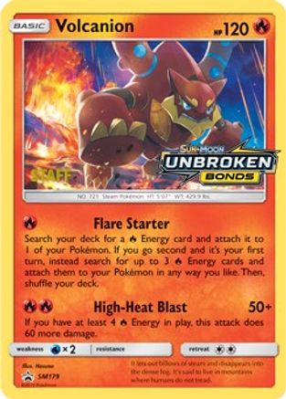 Volcanion (SM179) (Staff Prerelease Promo) [Sun & Moon: Black Star Promos] | Silver Goblin