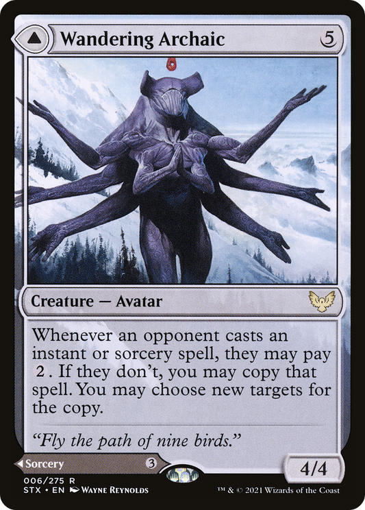 Wandering Archaic // Explore the Vastlands [Strixhaven: School of Mages] Foil