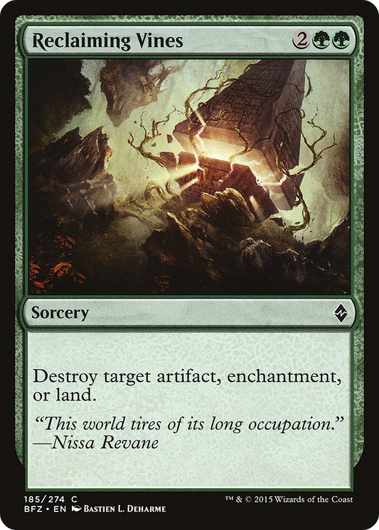 Reclaiming Vines [Battle for Zendikar] Foil
