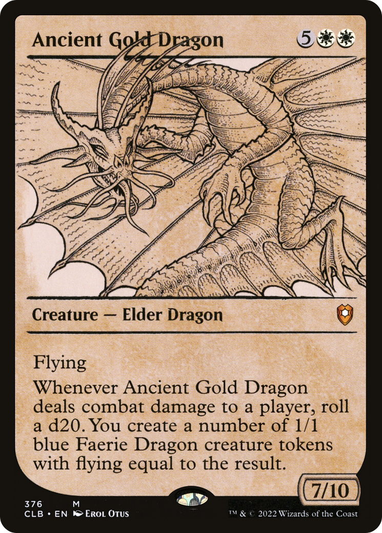 Ancient Gold Dragon (Showcase) [Commander Legends: Battle for Baldur's Gate] | Silver Goblin