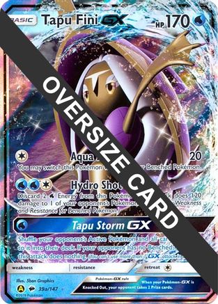 Tapu Fini GX (39/147) (Alternate card) (Jumbo Card) [Sun & Moon: Burning Shadows] | Silver Goblin