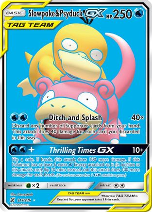 Slowpoke & Psyduck GX (217/236) [Sun & Moon: Unified Minds] | Silver Goblin