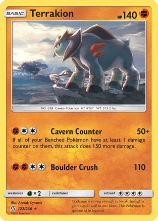 Terrakion (122/236) [Sun & Moon: Unified Minds] | Silver Goblin