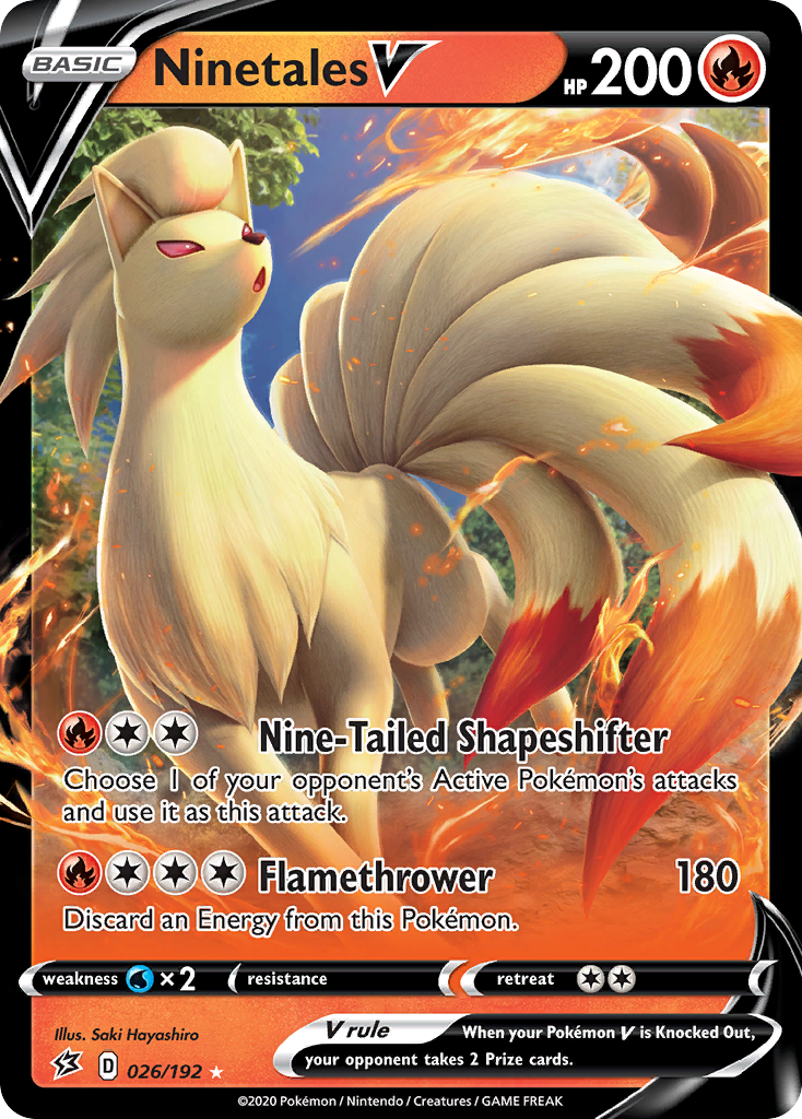 Ninetales V (026/192) [Sword & Shield: Rebel Clash] | Silver Goblin