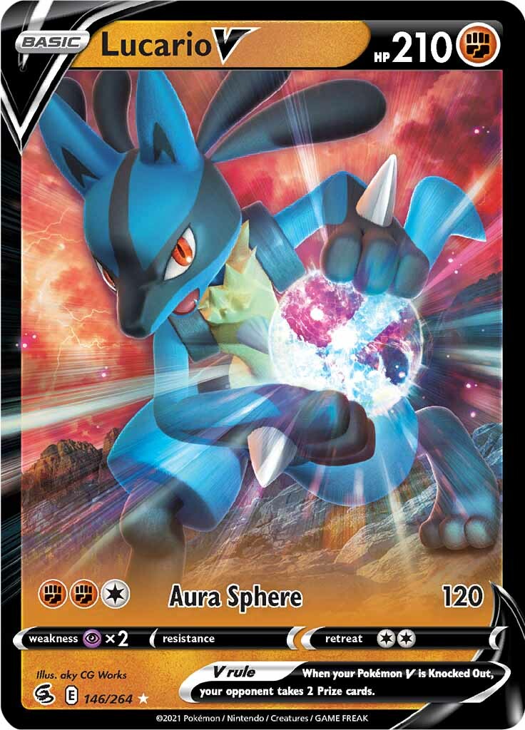 Lucario V (146/264) (Jumbo Card) [Sword & Shield: Fusion Strike] | Silver Goblin