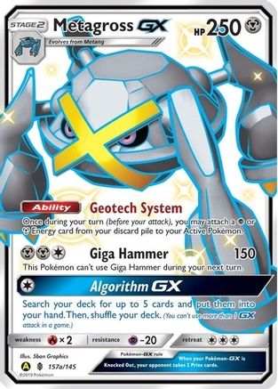Metagross GX - 157a/145 (157a) Holofoil - Alternate Art Promos