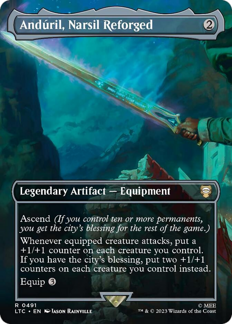 Anduril, Narsil Reforged (Borderless) [The Lord of the Rings: Tales of Middle-Earth Commander] | Silver Goblin