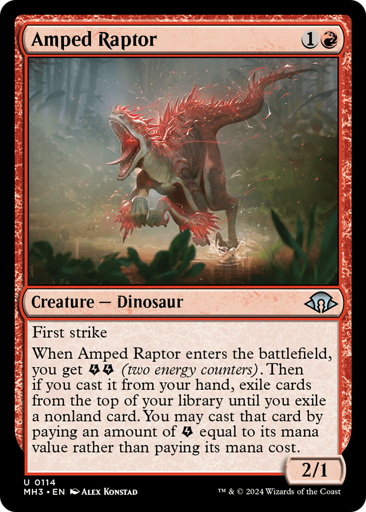 Amped Raptor [Modern Horizons 3] | Silver Goblin