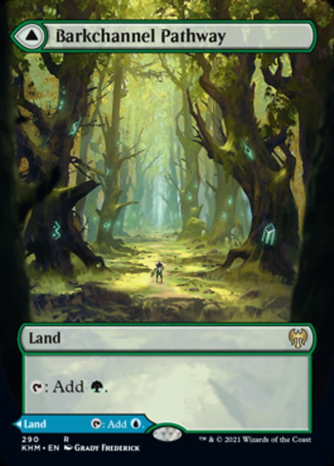 Barkchannel Pathway // Tidechannel Pathway (Borderless Alternate Art) [Kaldheim] | Silver Goblin