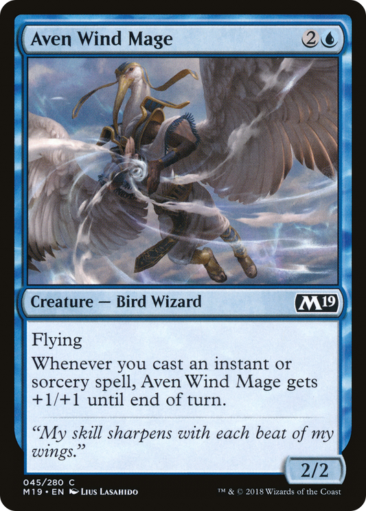 Aven Wind Mage [Core Set 2019] Foil