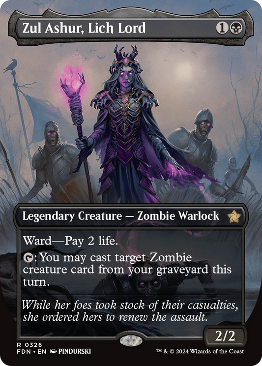 Zul Ashur, Lich Lord (Borderless) [Foundations] Foil