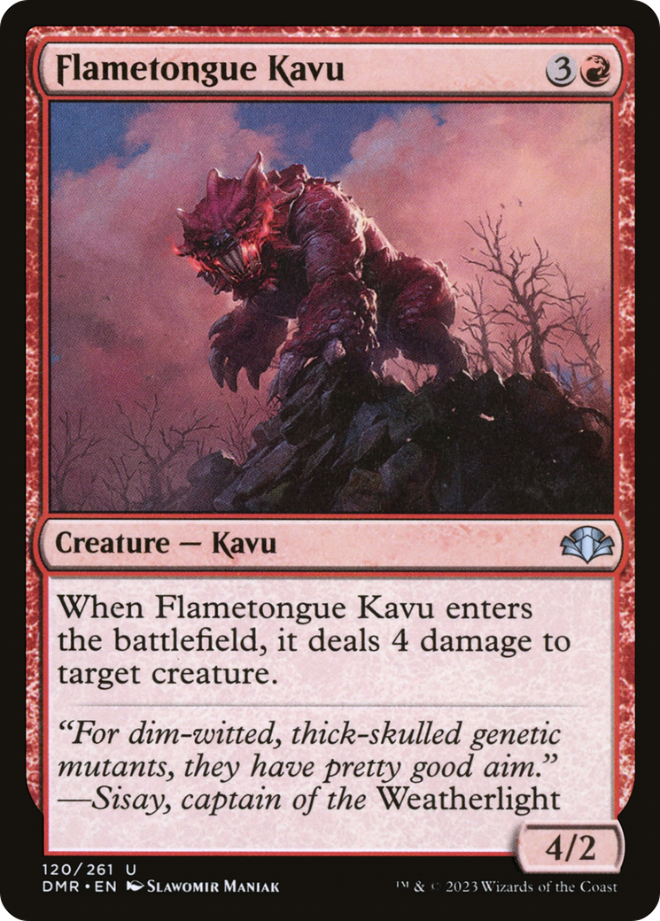 Flametongue Kavu [Dominaria Remastered] | Silver Goblin