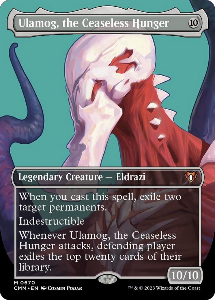 Ulamog, the Ceaseless Hunger (Borderless Profile) [Commander Masters] | Silver Goblin