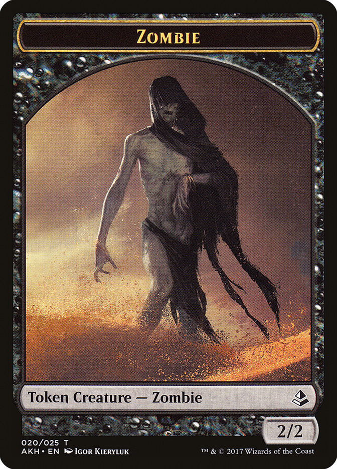 Earthshaker Khenra // Zombie Double-Sided Token [Hour of Devastation Tokens] | Silver Goblin