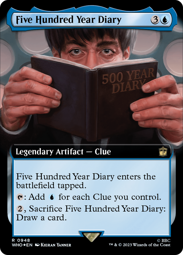 Five Hundred Year Diary (Extended Art) (Surge Foil) [Doctor Who] | Silver Goblin