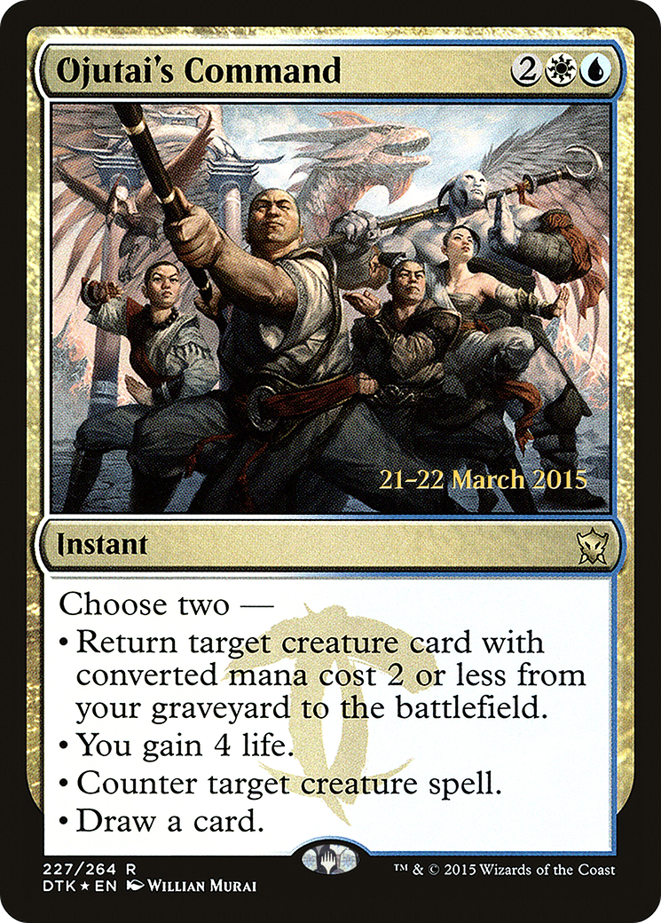 Ojutai's Command [Dragons of Tarkir Prerelease Promos] | Silver Goblin