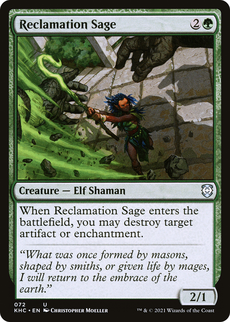 Reclamation Sage [Kaldheim Commander] | Silver Goblin