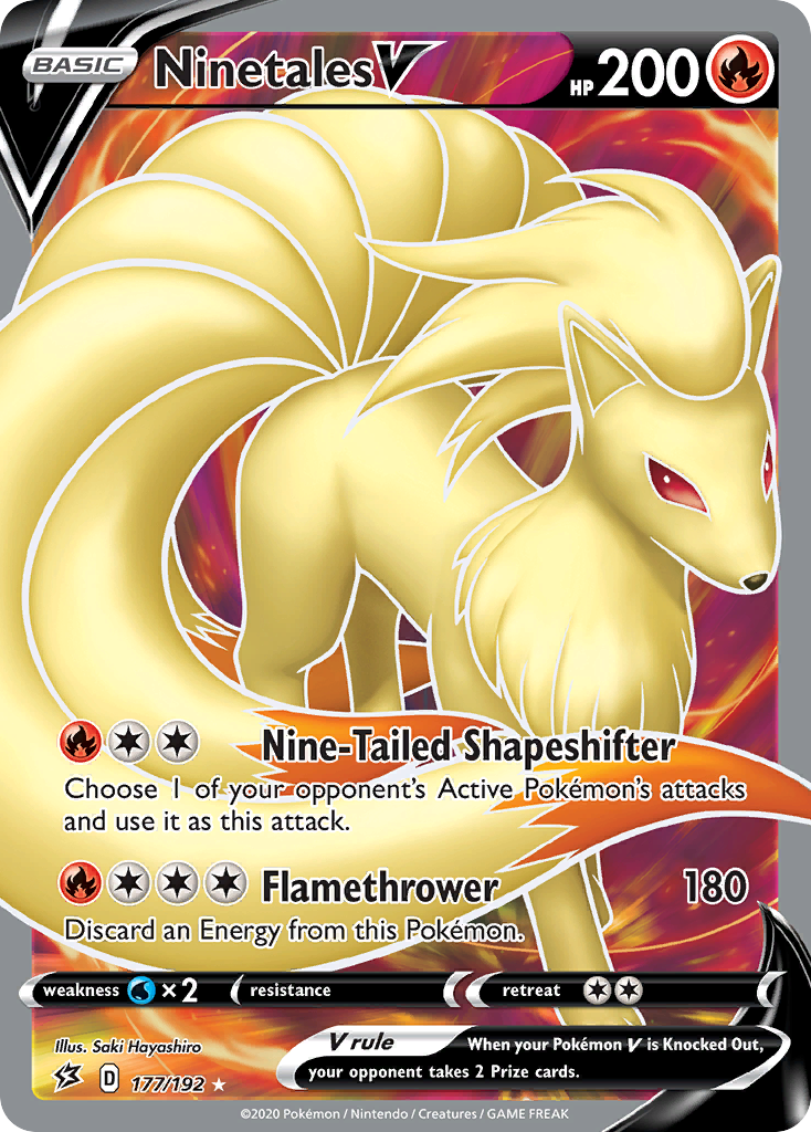 Ninetales V (177/192) [Sword & Shield: Rebel Clash] | Silver Goblin