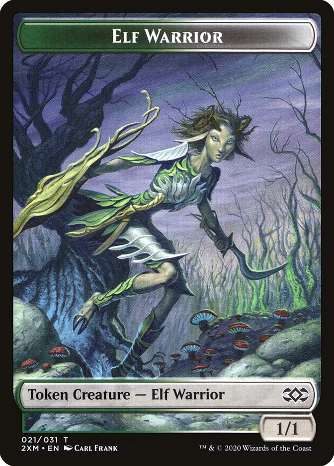 Copy // Elf Warrior Double-Sided Token [Double Masters Tokens] | Silver Goblin