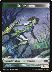 Golem // Elf Warrior Double-Sided Token [Double Masters Tokens] | Silver Goblin