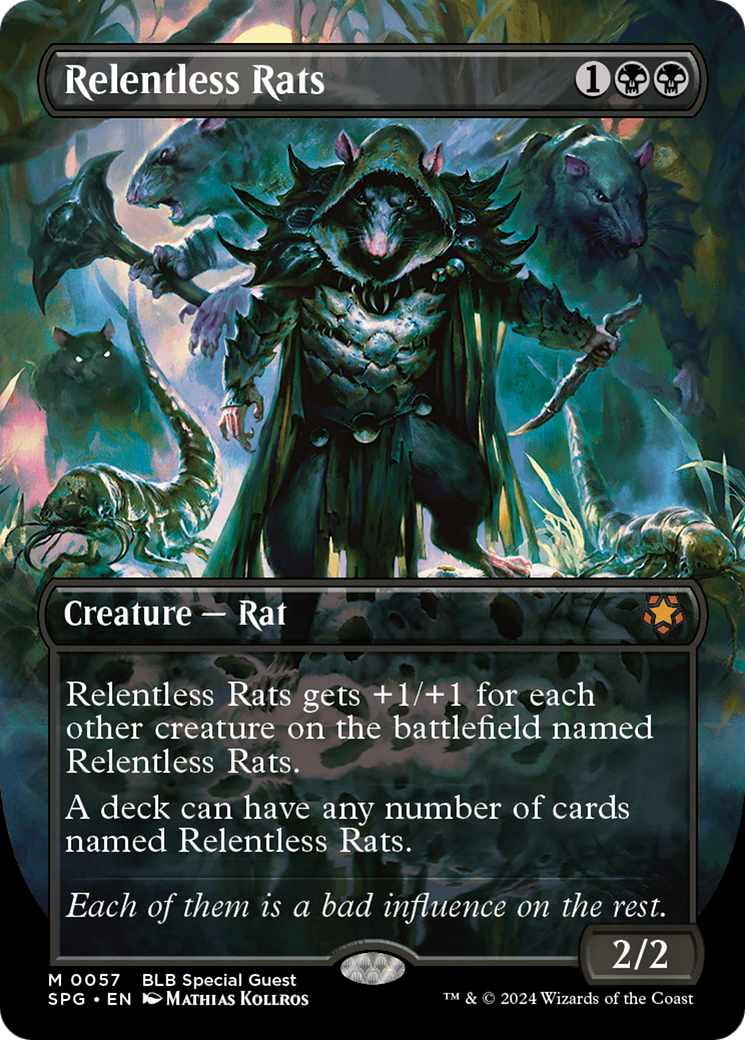Relentless Rats (Borderless) [Bloomburrow Special Guests] Foil