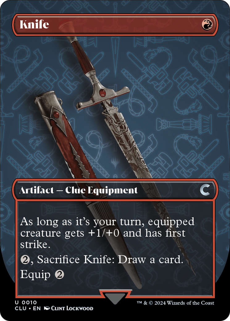 Knife (Borderless) [Ravnica: Clue Edition] | Silver Goblin