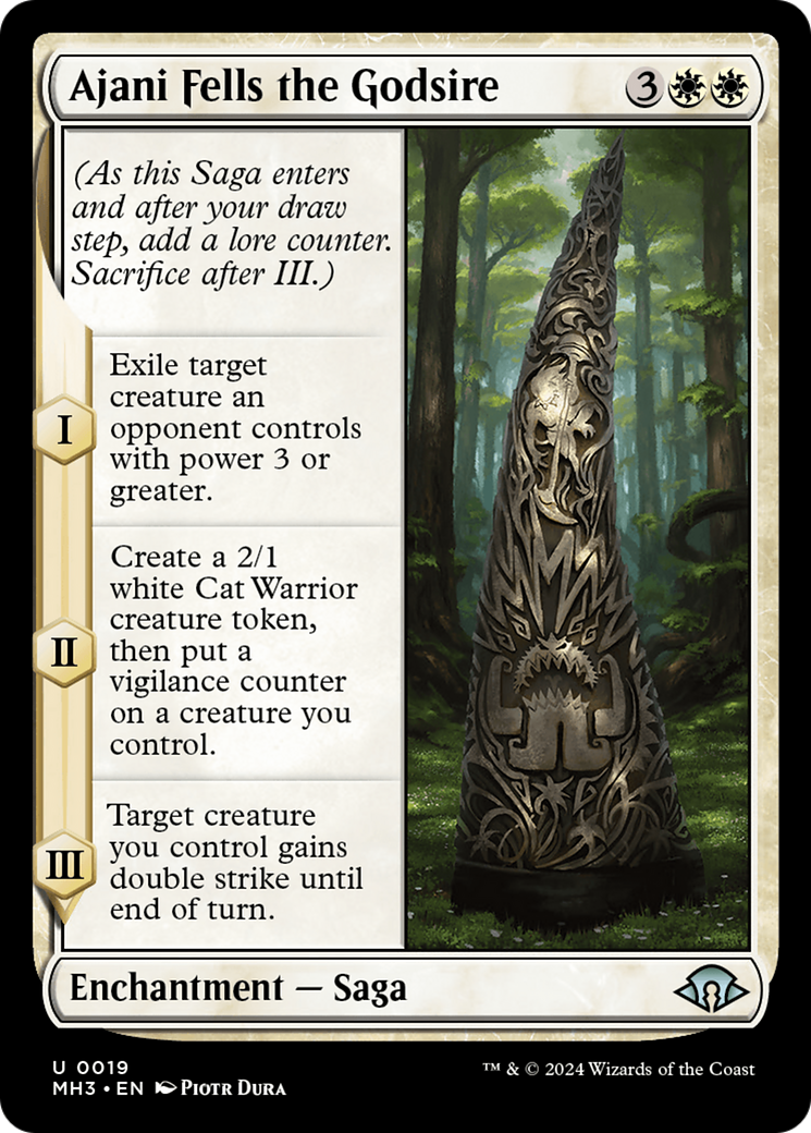 Ajani Fells the Godsire [Modern Horizons 3] Foil