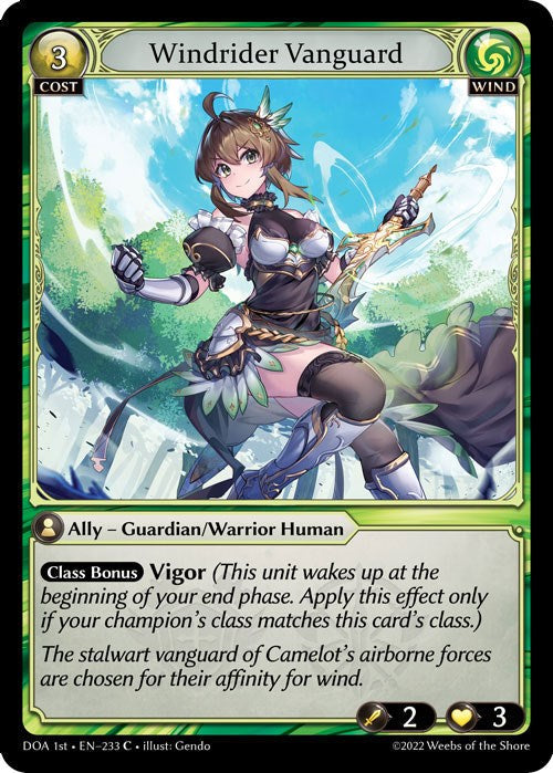 Windrider Vanguard (233) [Dawn of Ashes: 1st Edition] Foil