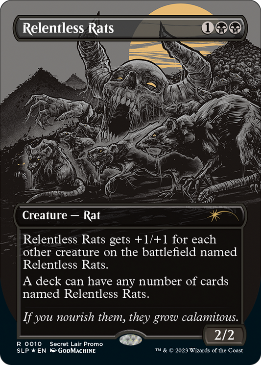 Relentless Rats (Borderless) [Secret Lair Showdown] Foil