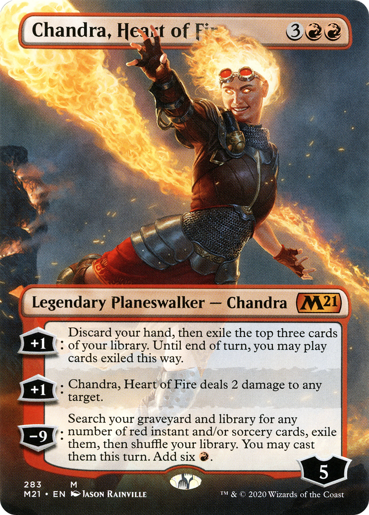 Chandra, Heart of Fire (Borderless) [Core Set 2021] | Silver Goblin