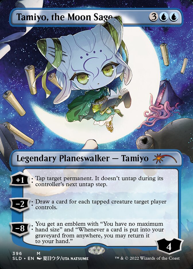 Tamiyo, the Moon Sage (Borderless) [Secret Lair Drop Series] | Silver Goblin