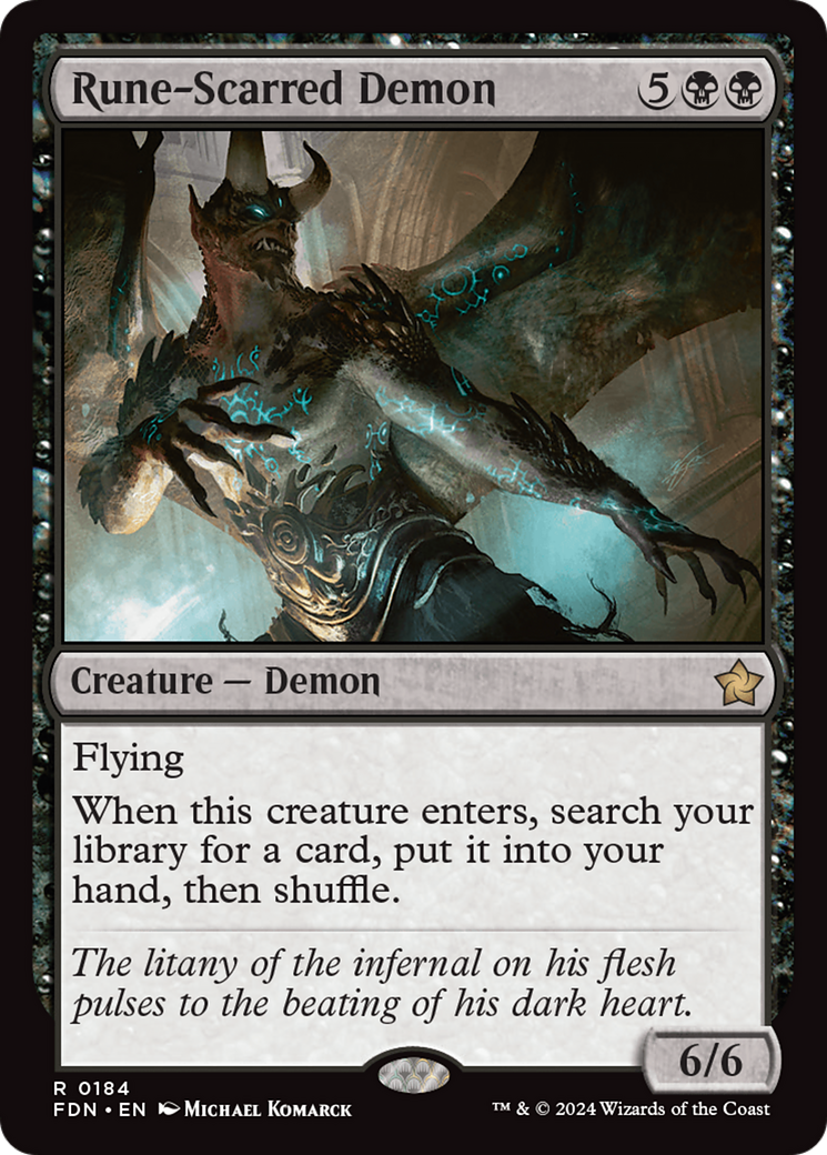 Rune-Scarred Demon [Foundations] Foil
