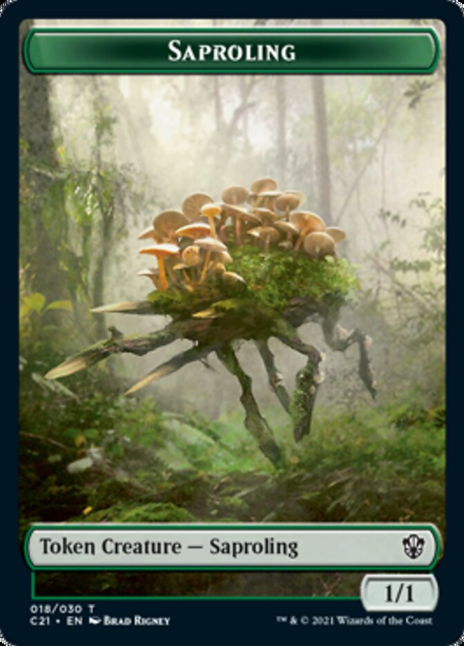 Food // Saproling Double-Sided Token [Commander 2021 Tokens] | Silver Goblin