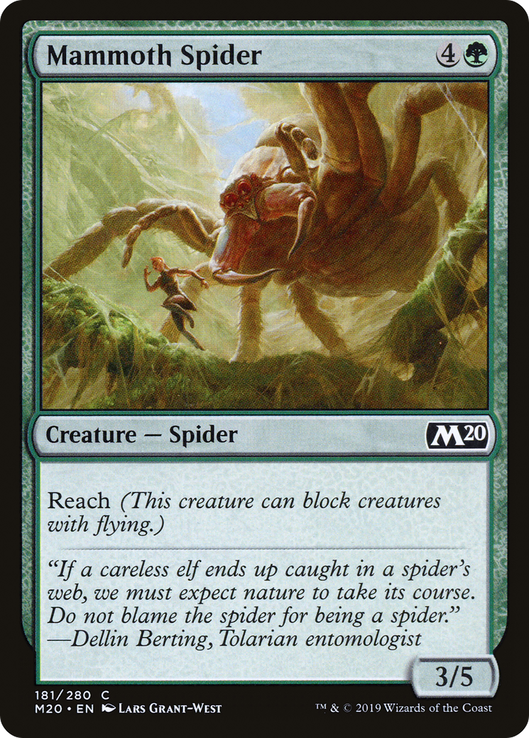 Mammoth Spider [Core Set 2020] | Silver Goblin