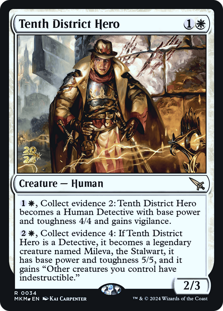 Tenth District Hero [Murders at Karlov Manor Prerelease Promos] | Silver Goblin