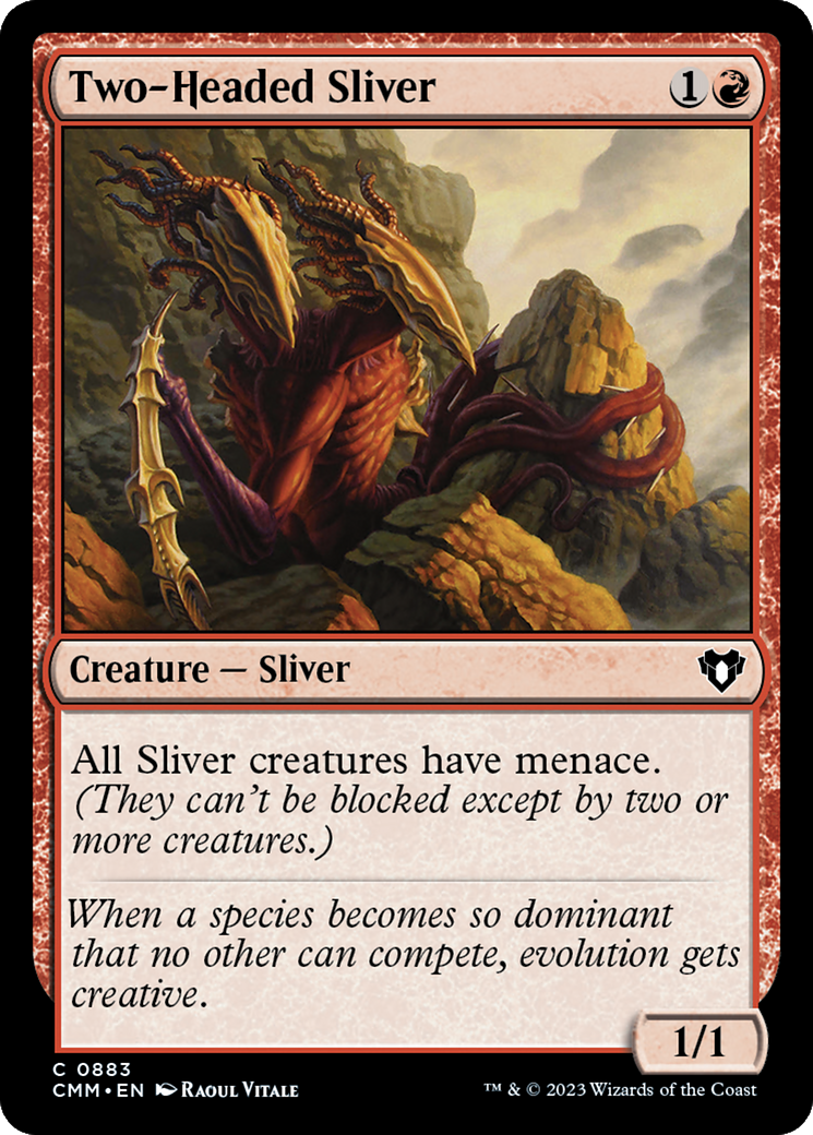 Two-Headed Sliver [Commander Masters] | Silver Goblin