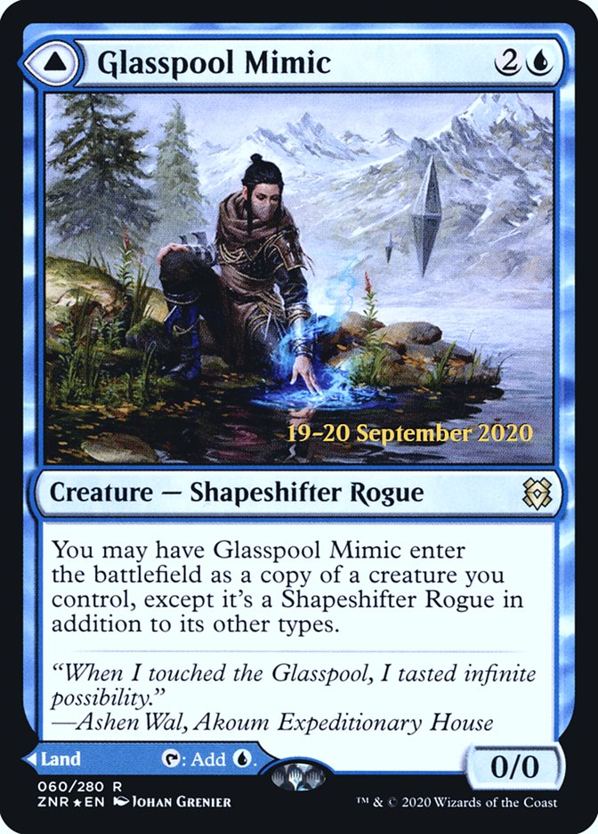 Glasspool Mimic // Glasspool Shore [Zendikar Rising Prerelease Promos] | Silver Goblin