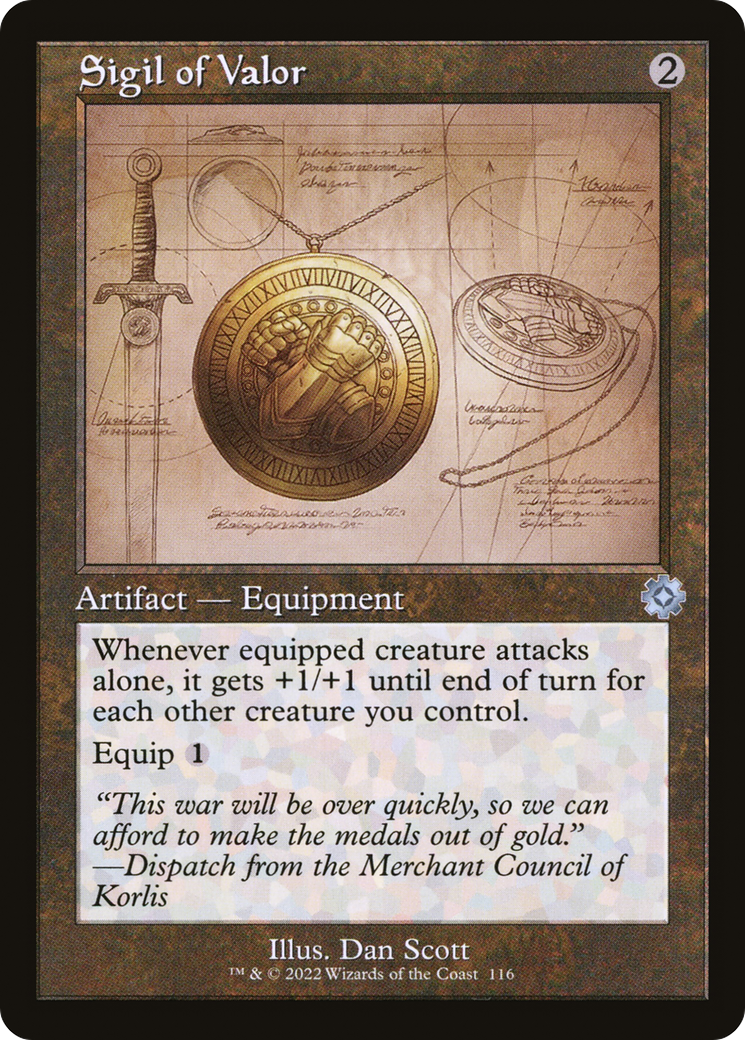 Sigil of Valor (Retro Schematic) [The Brothers' War Retro Artifacts] | Silver Goblin