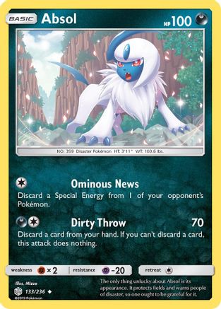 Absol (133) Reverse Holofoil - SM  Cosmic Eclipse