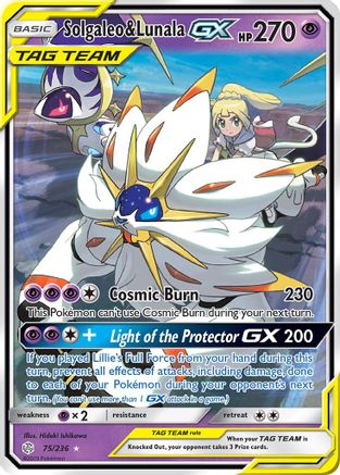 Solgaleo & Lunala GX (75/236) [Sun & Moon: Cosmic Eclipse] | Silver Goblin